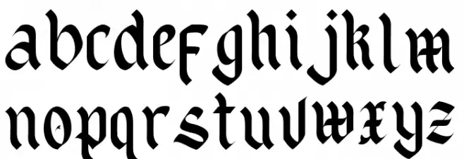 Black Spot フォント 小文字