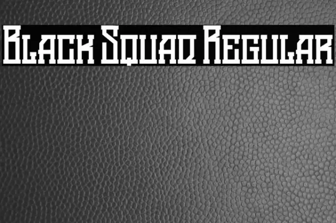 Black Squad Regular Font examples