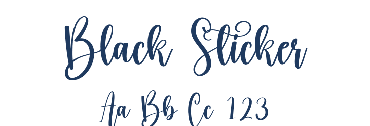 Black Sticker Font Preview