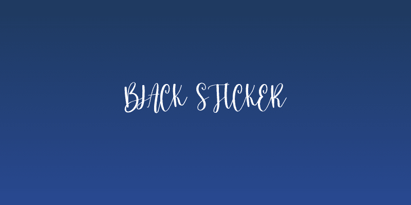 Black Sticker Social Header