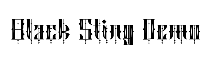 Black Sting Demo  font caratteri gratis