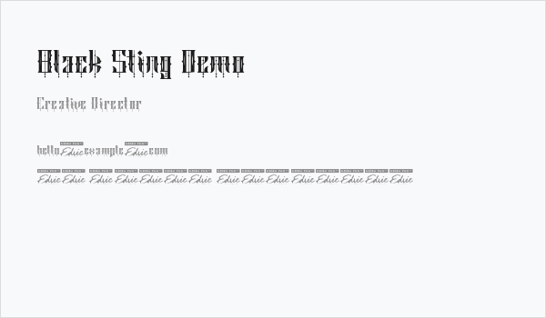 Black Sting Demo Business Card