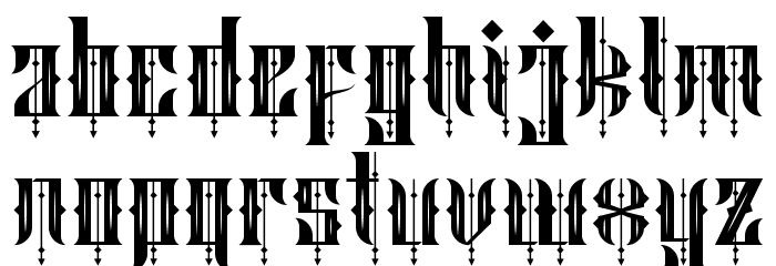 Black Sting Demo Font LOWERCASE