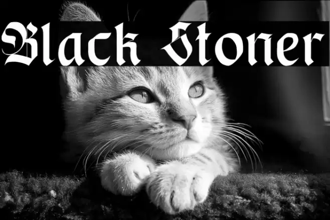Black Stoner Font examples