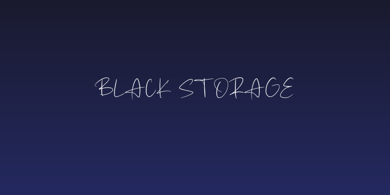Black Storage Social Header