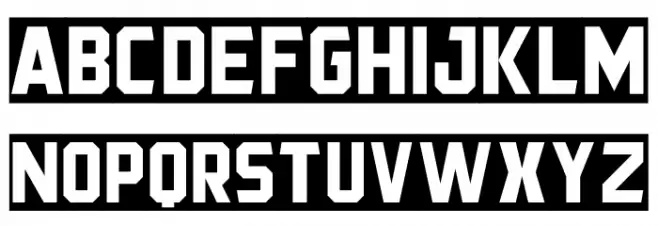 Black Streamer Schriftart Groß