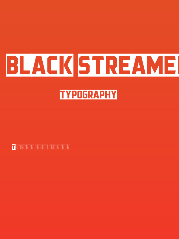 Black Streamer Poster