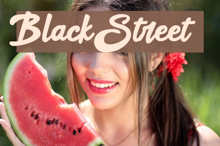 Black Street Font examples