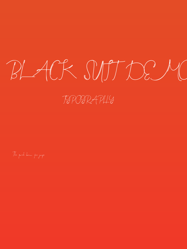 Black Suit Demo Inline Poster