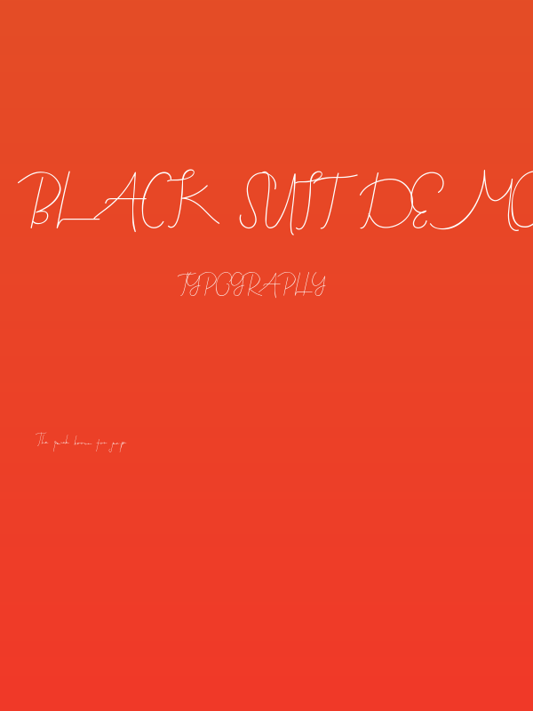 Black Suit Demo Poster
