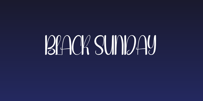 Black Sunday Social Header