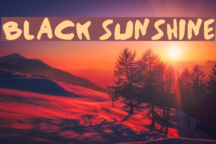 Black Sunshine Font examples