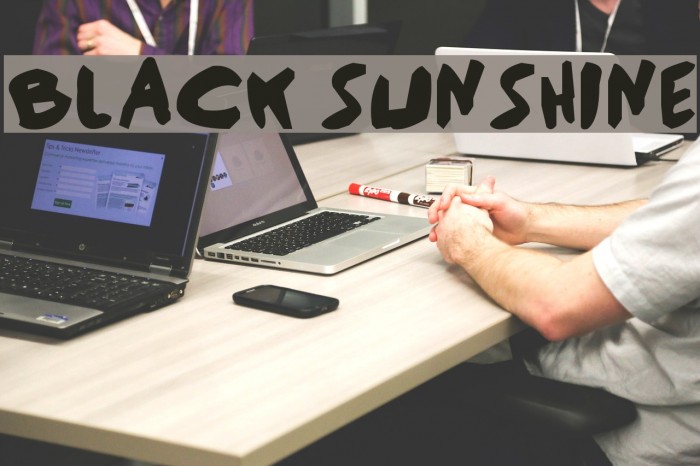 Black Sunshine Font examples