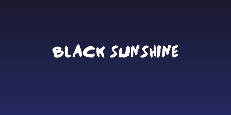 Black Sunshine Social Header