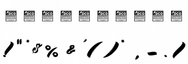 Black Swan 2_PersonalUseOnly Font OTHER CHARS