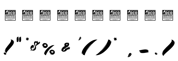Black Swan_PersonalUseOnly Font OTHER CHARS