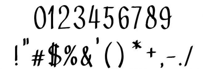 Black Sweet Font OTHER CHARS