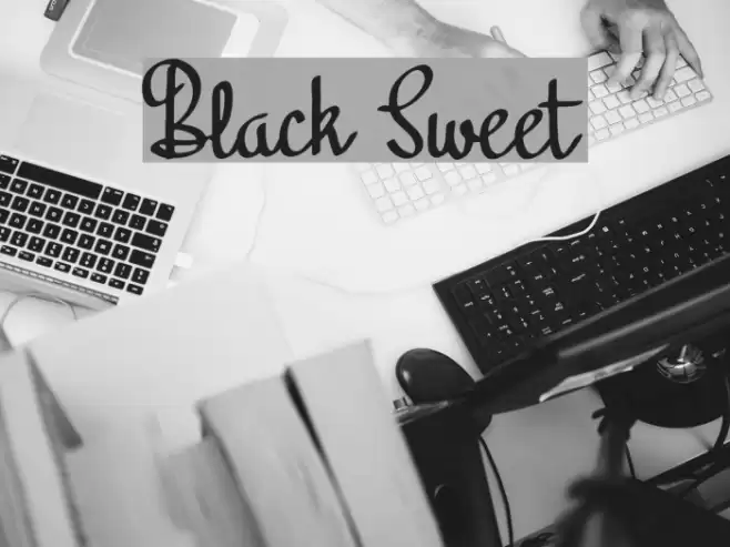Black Sweet Font examples