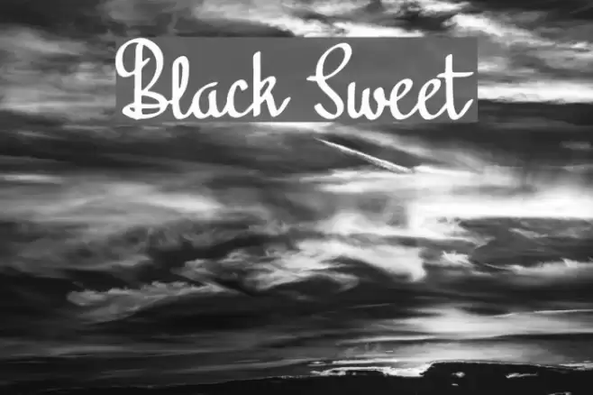Black Sweet Font examples