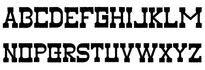 Black Team Demo Roughen Font LOWERCASE