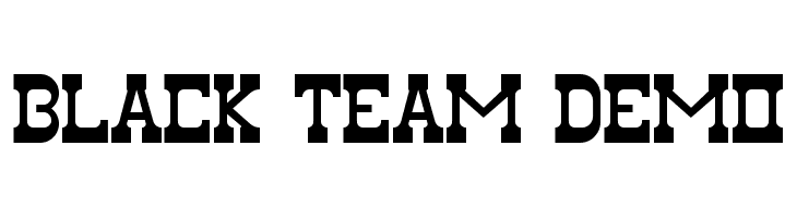 Black Team Demo  フリーフォントのダウンロード