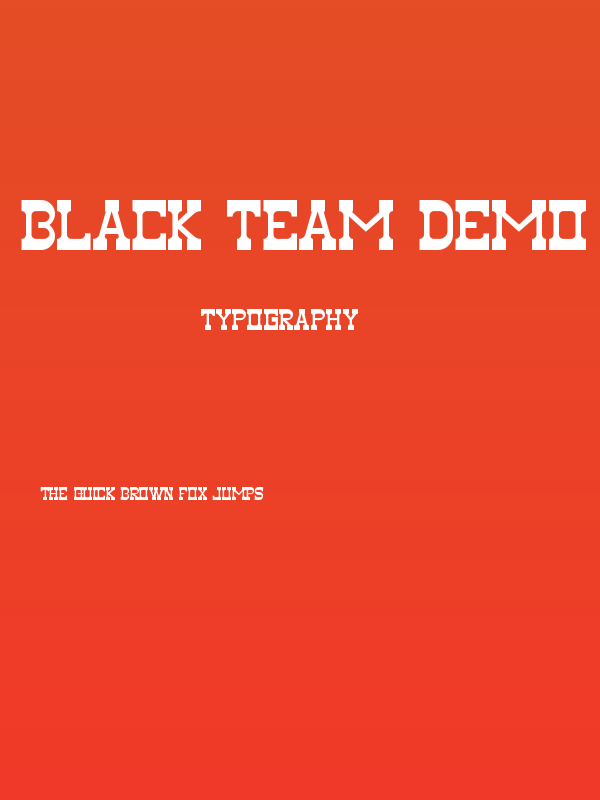 Black Team Demo Poster
