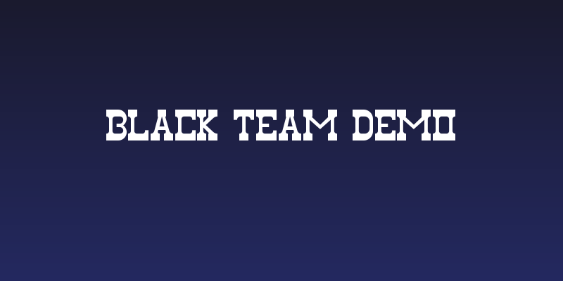Black Team Demo Social Header