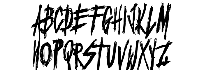 Black Terror Font UPPERCASE
