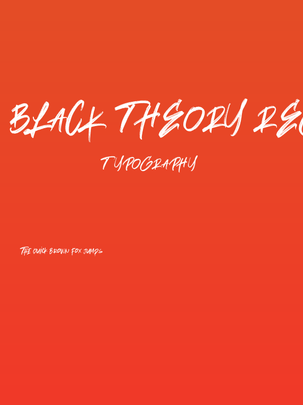 Black Theory Regular Poster