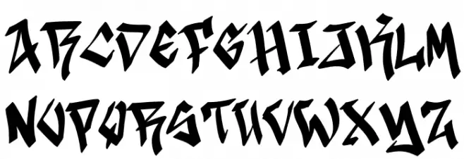 Black Town Demo Caratteri MAIUSCOLE