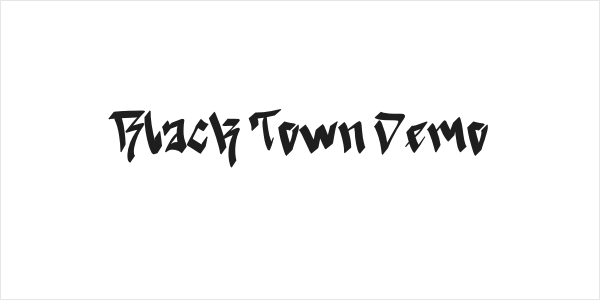 Black Town Demo Logo
