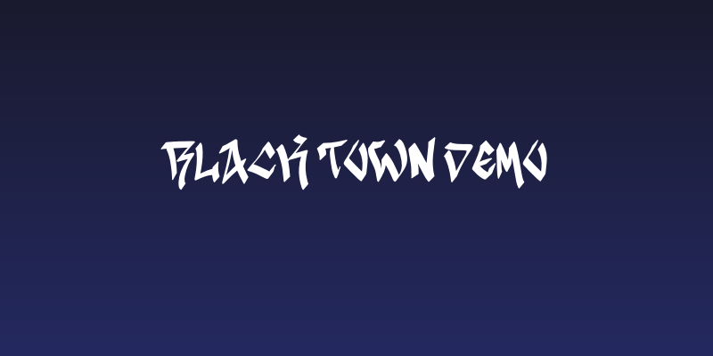 Black Town Demo Social Header