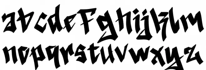 Black Town Demo Caratteri MINUSCOLO