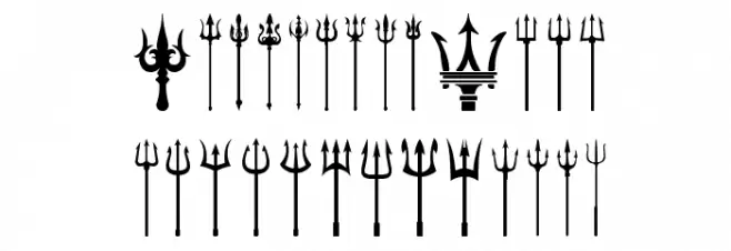 Black Trident फ़ॉन्ट अपरकेस