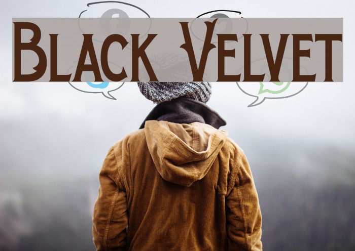Black Velvet Font examples