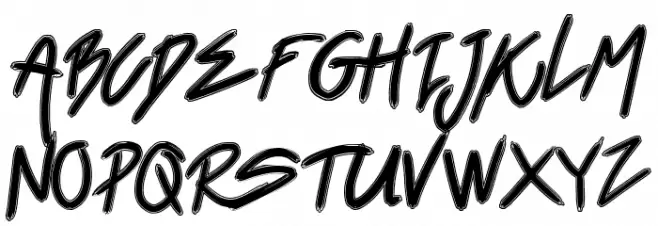 Black Venom フォント 小文字