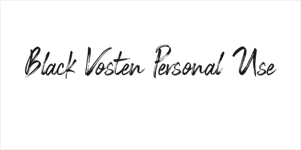 Black Vosten Personal Use Logo