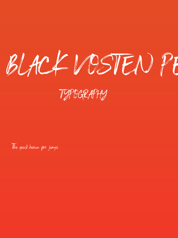 Black Vosten Personal Use Poster
