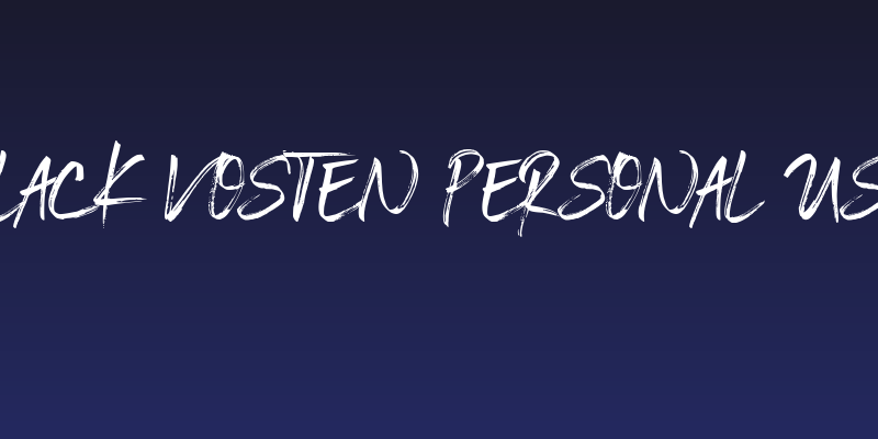 Black Vosten Personal Use Social Header
