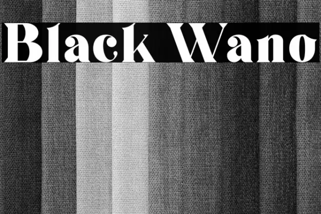 Black Wano Font examples