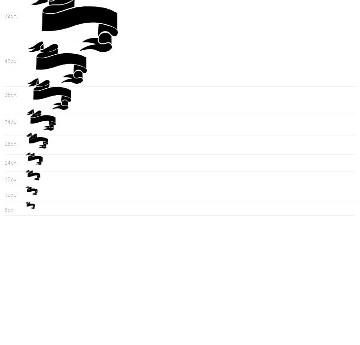 Black & White Banners Waterfall