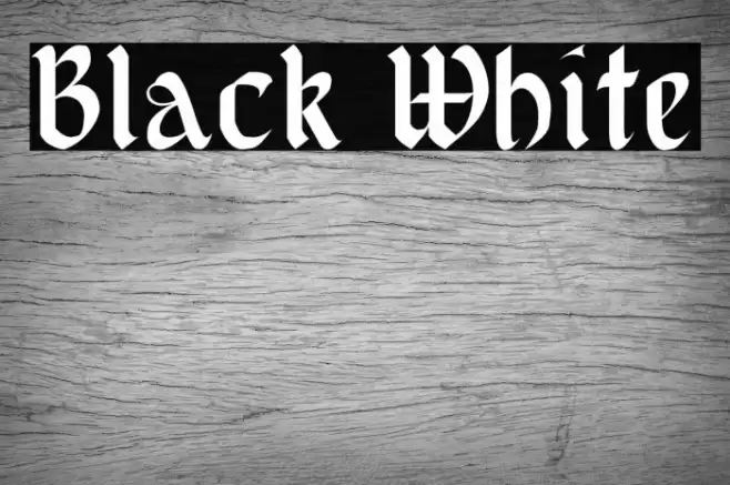 Black White Font examples