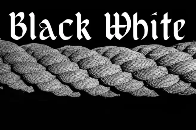 Black White Font examples