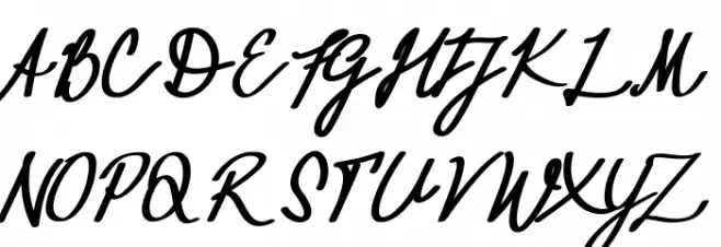 Black Wiliam Font UPPERCASE