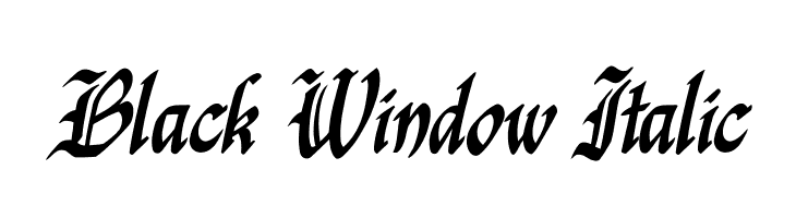Black Window Italic  Free Fonts Download