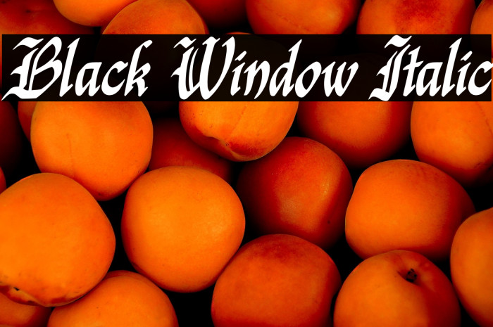 Black Window Italic Example 1