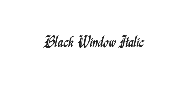 Black Window Italic Logo