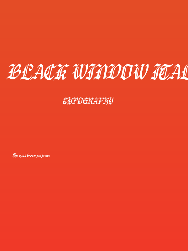 Black Window Italic Poster