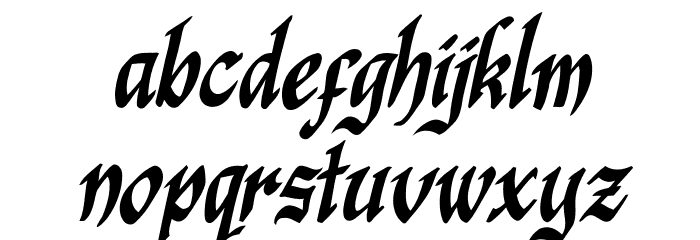 Black Window Italic Font LOWERCASE