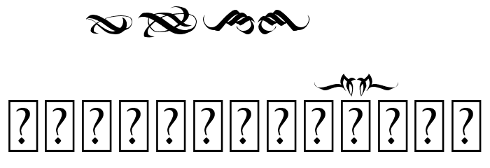 Black Wine Ornament Font LOWERCASE